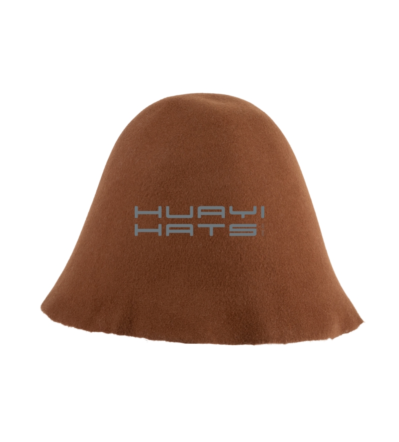 Custom Brown Wool Felt Cone Hat Body 